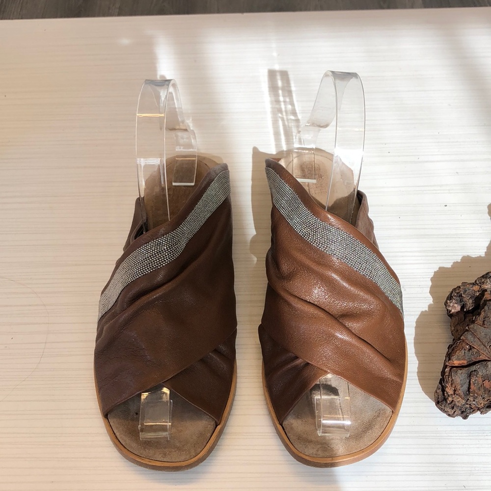 Brunello Cucinelli Sandals size 37 gently used. 
(MW3221)